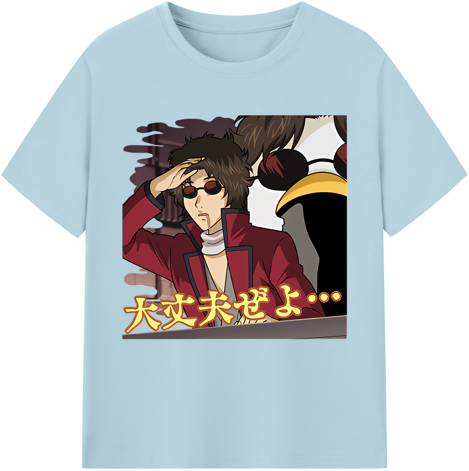 （画像用） ぎんたま 坂田銀時（さかたぎんとき） 神楽 志村新八（しむら しんぱち） GINTAMA Sakata Gintoki Kagura Shimura Shinpachi 綿100％半袖Tシャツ（フロントプリント）